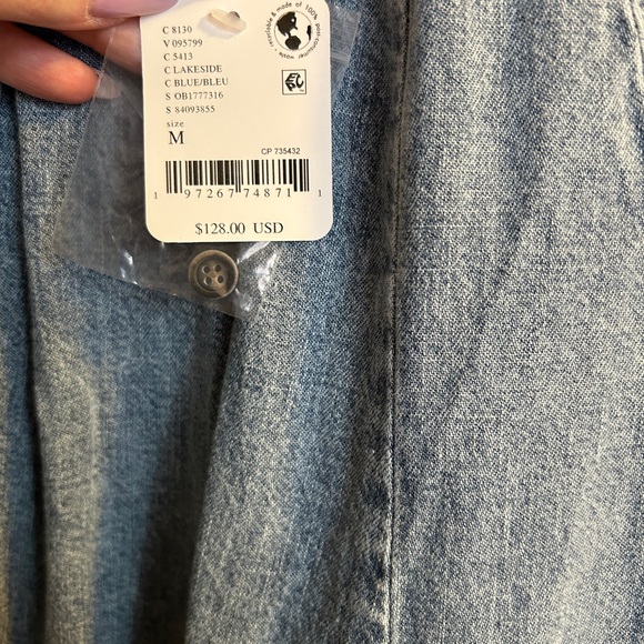 NWT Free People Light Blue Denim Dress - Picture 7 of 10